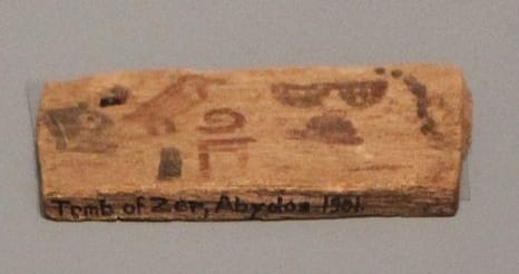 A label from the tomb of King Djer.