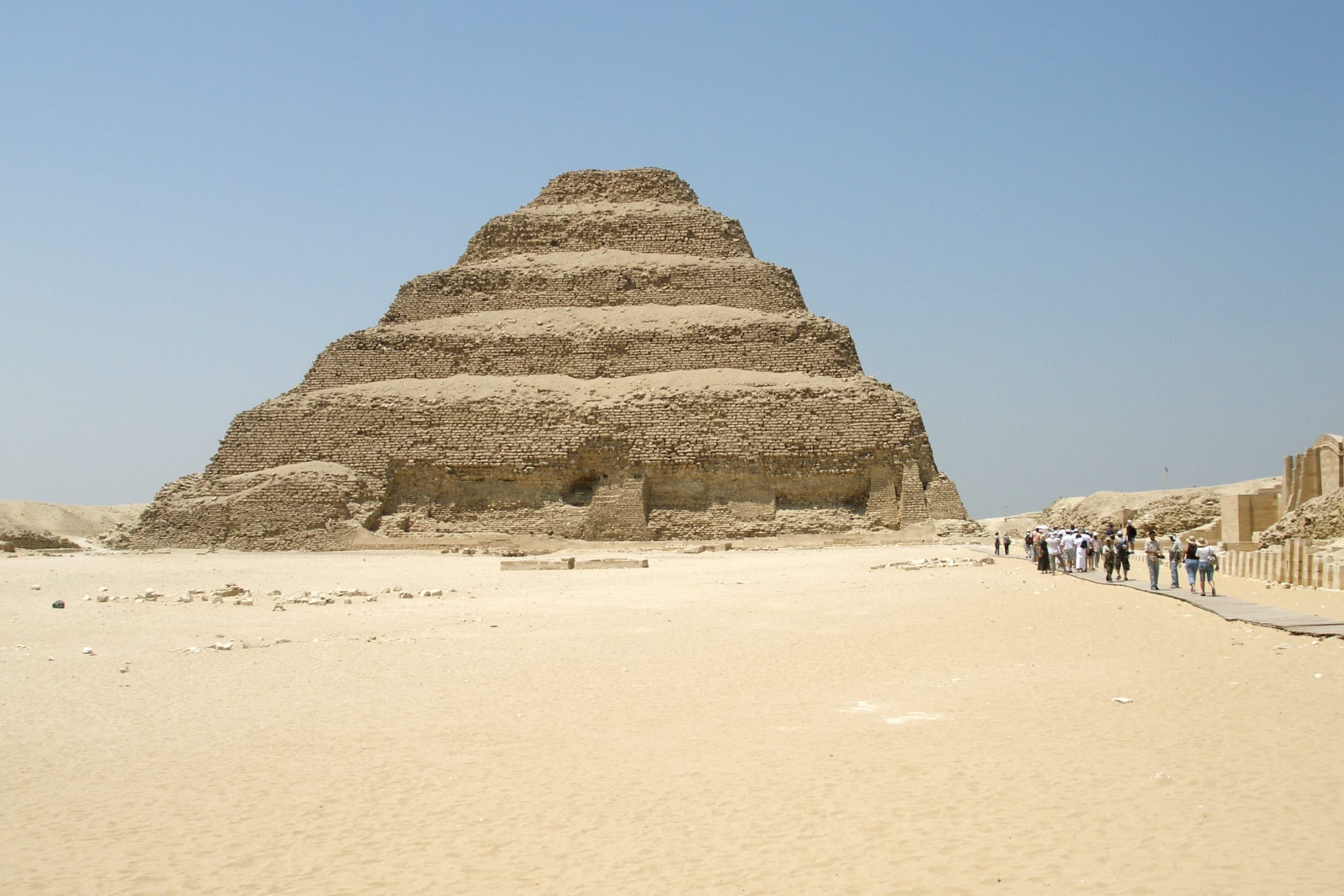 The Step Pyramid of Djoser at Saqqara.