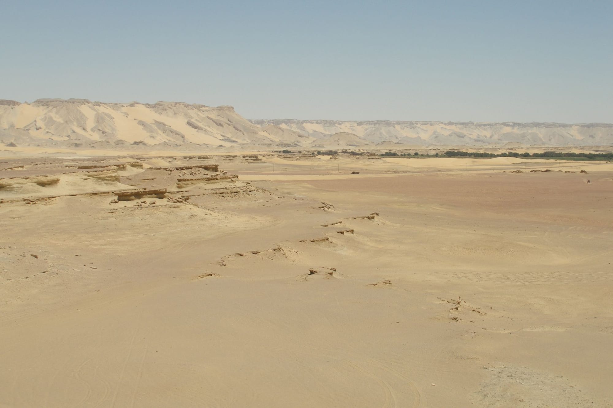 Desert landscape near Dakhla Oasis, in Egypt's Western Desert.