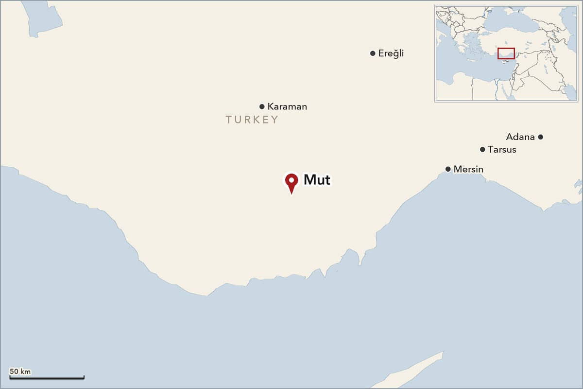 Map showing where Mut is