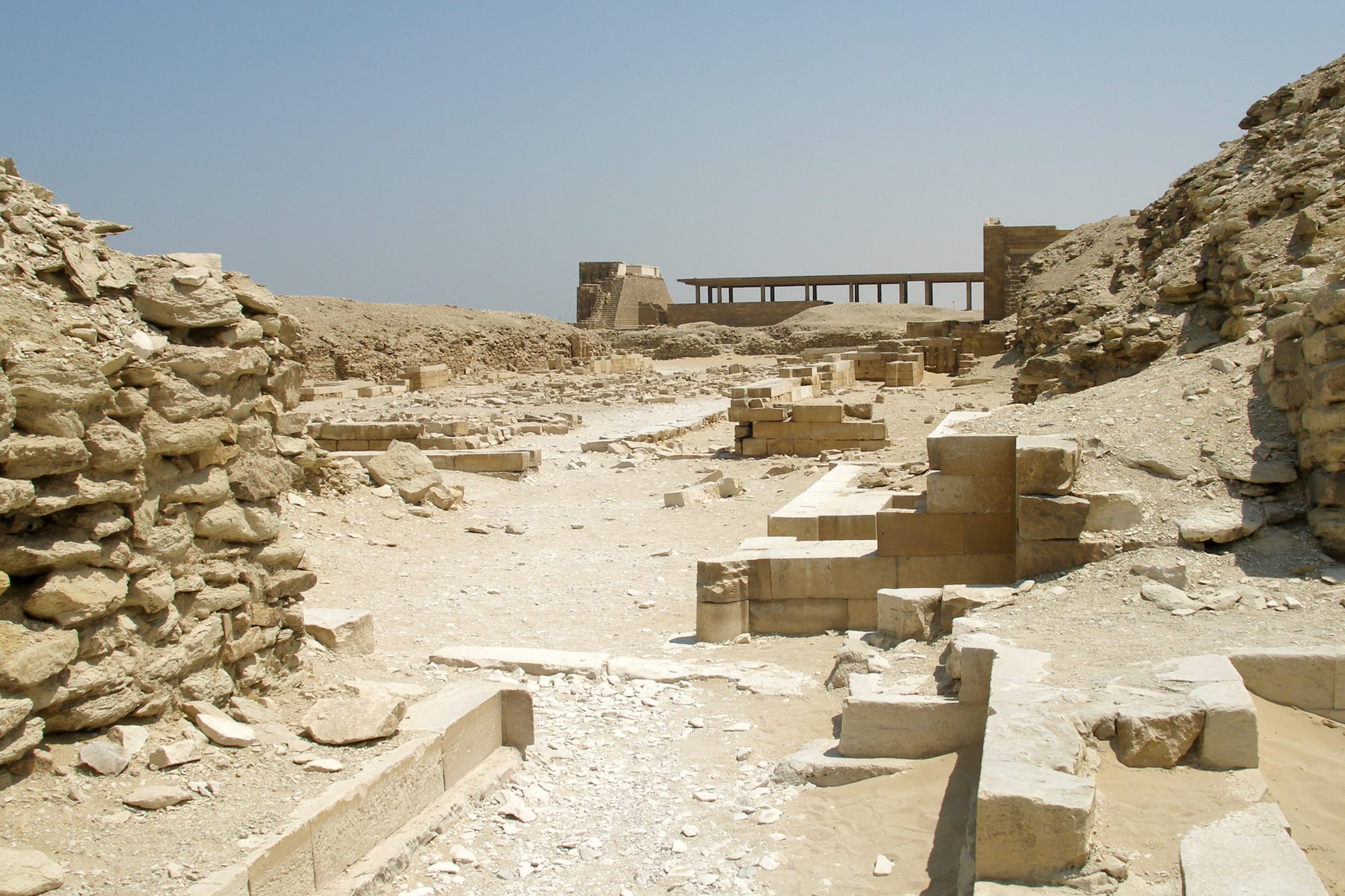 a wide view of the Saqqara necropolis