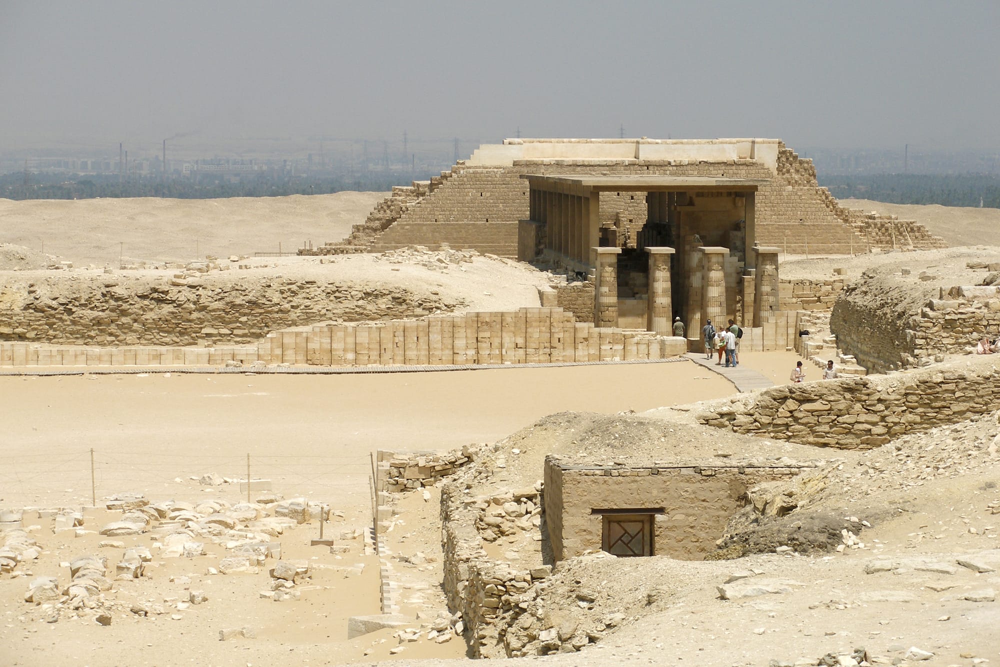 General view of the Saqqara necropolis, Egypt